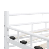 285301 Bed Frame White Metal 200x200 cm