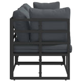Outdoor Furniture 3 Piece Black and Anthracite Metal 42008024