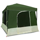 Camping Tent Set Folding 2 pcs Green Taffeta and Fabric 3337175