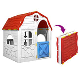 Kids Foldable Playhouse with Working Door and Windows 92577