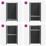 Garden Raised Bed Grey 50 x 30 x 22 cm WPC and Aluminium 42039085