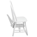 Dining Chairs 6 pcs White Solid Rubber Wood 272090