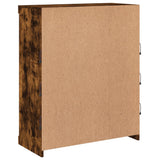 Sideboard with LED Lights Smoked Oak 81x37x100 cm 836718