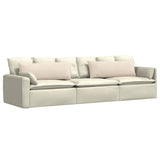 Sofa Pillows 2 pcs Beige 120 x 40 cm Fabric 42013816