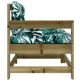 Garden Chairs with Cushions 2 pcs Impregnated Wood Pine 825596