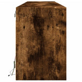 TV Wall Cabinet with LED Smoked Oak 180x31x45 cm 3307944