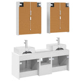 Bathroom Cabinet Set 5 pcs White Engineered Wood 3406407