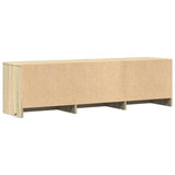 TV Cabinet with LED Sonoma Oak 140 x 34 x 40 cm Engineered Wood 3418712