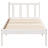 Extra Long Bed Frame without Mattress White 90x220 cm Solid Wood Pine 852445