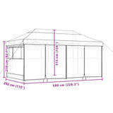 ZNTS Foldable Party Tent Pop-Up with 4 Sidewalls Terracotta 4004957