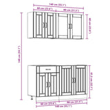 ZNTS 4 Piece Kitchen Cabinet Set Kalmar White Engineered Wood 3314861