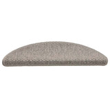 Stair Mats Self-adhesive Sisal-Look 15 pcs 56x17x3 cm Silver 326859