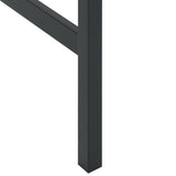 7 Piece Garden Bar Set Black Powder-coated Steel 3283753