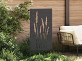 Garden Privacy Screen Black 50 x 140 cm Cold-rolled steel 876308