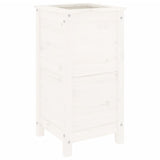 Garden Planter White 40x40x78 cm Solid Wood Pine 825276