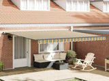 Retractable Awning Green and yellow 400 x 350 cm 3330835