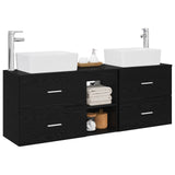 Bathroom Cabinet Set 3 pcs Black 53 x 34.5 x 63 cm 3405852