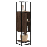 Highboard Brown Oak 35.5x35x139 cm Engineered Wood and Metal 849038