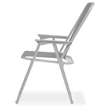 8 Piece Outdoor Dining Set Steel and Textilene Grey 43786