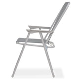 8 Piece Outdoor Dining Set Steel and Textilene Grey 43786