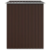 Garden Shed Brown 205x129x183 cm Galvanised Steel 46300