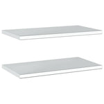 Wall Shelves 2 pcs 75x40x3 cm Silver Stainless Steel 30281