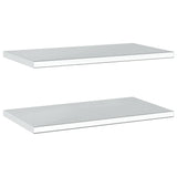 Wall Shelves 2 pcs 75x40x3 cm Silver Stainless Steel 30281
