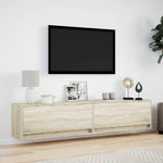 TV Wall Cabinet with LED Sonoma Oak 180x31x38 cm 3307949