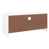 TV Cabinet with Drawers ALTA White 100x35x41 cm Solid Wood Pine 353934