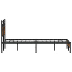 Bed Frame without Mattress Smoked Oak 120x190 cm Small Double Engineered Wood 4106887