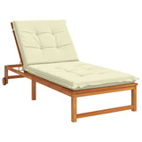 Sunlounger Cushion GEMERT 100% Polyester Cream 190 x 80 x 9 cm 947444