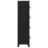 Locker Cabinet Black 38x45x180 cm Steel 339786