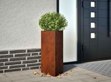 Garden Planters 2 pcs Triangular 30x26x75 cm Weathering Steel 851156