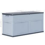 ZNTS Garden Storage Box 320 L Grey Black 45689