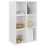 Book Cabinet/Sideboard High Gloss White 66x30x98 cm Engineered Wood 800348