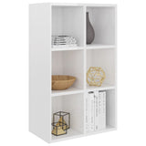 Book Cabinet/Sideboard High Gloss White 66x30x98 cm Engineered Wood 800348
