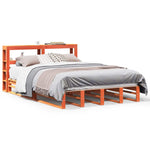 Bed Frame without Mattress Wax Brown 140x200 cm Solid Wood Pine 3306497