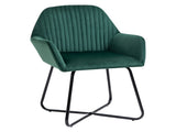 Modern Arm Chair Upholstered Accent Chair with Metal Base for Living Room Green T3398P328181