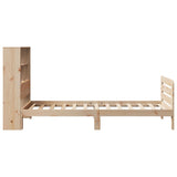 ZNTS Bed Frame without Mattress 100x200 cm Solid Wood Pine 3309917