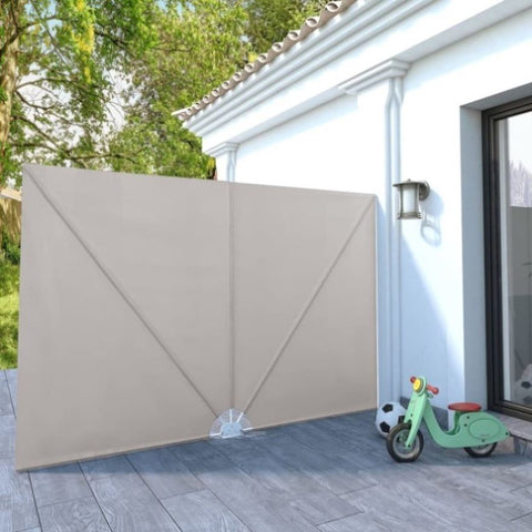 Collapsible Terrace Side Awning Cream 300x200 cm 44569