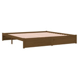 Bed Frame without Mattress Honey Brown Solid Wood 200x200 cm 814972