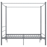 Bed Frame Grey Powder-coated metal Double Classic/Traditional 325065