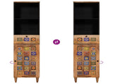 Bathroom Cabinet Natural 38 x 33 x 160 cm Solid Mango Wood 4018282