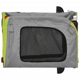 ZNTS Pet Bike Trailer Green and Grey Oxford Fabric and Iron 93836