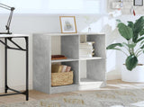Bookcase Concrete Grey 68.5x32x75 cm Engineered Wood 852810