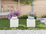 Plant Stand 2 pcs White 24 x 24 x 35 cm Steel 865807