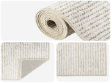 Rug Cream 300 x 400 cm 100% Polyester 3 mm Washable 42041628