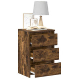 Bed Cabinets 2 pcs Smoked Oak 40x35x62.5 cm Engineered Wood 815172