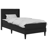Bed Frame with LED Strip Lights Black 90 x 190 cm Faux Leather 3415280