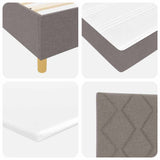 Box Spring Bed with Headboard Taupe 120 x 200 cm Fabric 3339690